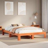 Berkfield Home Bed Frame without Mattress Wax Brown 140x190 cm Solid Wood Pine