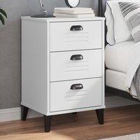 Berkfield Home Bedside Cabinet VIKEN White Engineered Wood