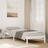 Berkfield Home Extra Long Bed Frame without Mattress White 90x210 cm Solid Wood Pine