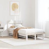 Berkfield Home Bed Frame without Mattress White 90x190 cm Single Solid Wood Pine