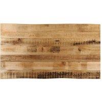 Table Top Live Edge 110x60x2.5 cm Solid Wood Rough Mango