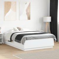 Bed Frame without Mattress White 120x190 cm Small Double