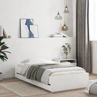 Berkfield Home Bed Frame with Drawers without Mattress White 75x190 cm Small Single