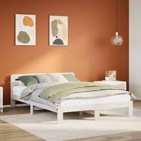 Berkfield Home Bed Frame without Mattress White 140x200 cm Solid Wood Pine