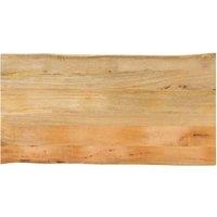 Table Top 100x60x2.5 cm Live Edge Solid Wood Mango