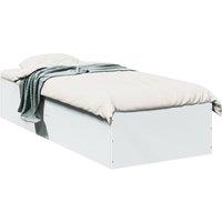 Bed Frame without Mattress White 90x190 cm Single