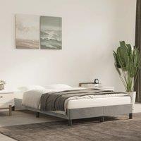 Berkfield Home Bed Frame without Mattress Light Grey 120x190 cm Small Double Velvet