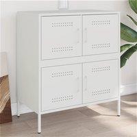 Berkfield Home Sideboard White 68x39x79 cm Steel | Size: 68 x 39 x 79 cm