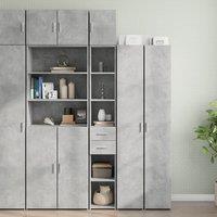 Berkfield Home Slim Storage Cabinet Concrete Grey 30x42.5x225 cm Engineered Wood