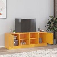 Berkfield Home TV Cabinets 2 pcs Mustard Yellow 67x39x44 cm Steel | Size: 67 x 39 x 44 cm