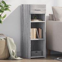 Berkfield Home Sideboard Grey Sonoma 30x42.5x93 cm Engineered Wood