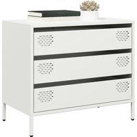 Berkfield Home Sideboard White 68x39x58.5 cm Cold-rolled Steel in White