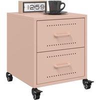 Berkfield Home Bedside Cabinets 2 pcs Pink 36x39x43.5 cm Steel