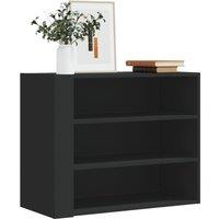 Berkfield Home Wall Cabinet Black 75x35x60 cm Engineered Wood | Size: 75 x 35 x 60 cm