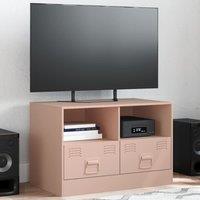 Berkfield Home TV Cabinet Pink 67x39x44 cm Steel | Size: 67 x 39 x 44 cm