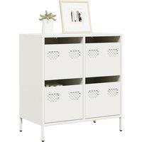 Berkfield Home SideboardWhite 68x39x73.5 cm Cold-rolled Steel in White