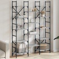 Berkfield Home Bookshelf Grey Sonoma 127.5x28.5x172.5 cm Engineered Wood
