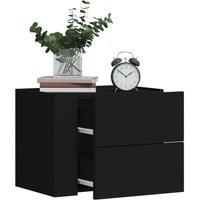 Wall-mounted Bedside Cabinet Black 45x30x35 cm