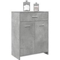 Berkfield Home Bathroom Cabinet Concrete Grey 60x33x80 cm Engineered Wood | Size: 60 x 33 x 80 cm
