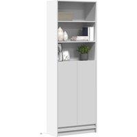 Berkfield Home Highboard with LED White 69x32.5x200 cm Engineered Wood
