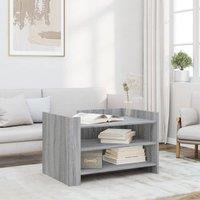 Berkfield Home Coffee Table Grey Sonoma 80x50x50 cm Engineered Wood | Size: 80 x 50 x 50 cm