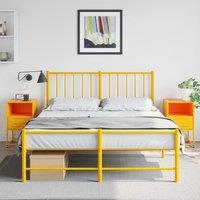 Berkfield Home Bedside Cabinets 2 pcs Mustard Yellow 36x39x60.5 cm Steel