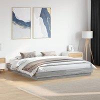 Berkfield Home Bed Frame without Mattress Grey Sonoma 200x200 cm