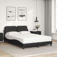Bed Frame without Mattress Black 140x200 cm Faux Leather