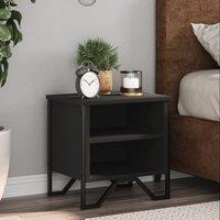 Berkfield Home Bedside Cabinet Black 2 pcs 40x30x40 cm Engineered Wood | Size: 40 x 30 x 40 cm