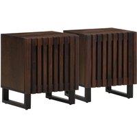 Berkfield Home Bedside Cabinets 2 pcs 40x34x46 cm Solid Wood Mango in Brown | Size: 40 x 34 x 46 cm