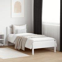 Bed Frame without Mattress White 90x200 cm Solid Wood Pine