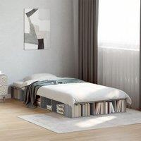 Bed Frame without Mattress Grey Sonoma 100x200 cm