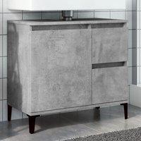 Berkfield Home Sink Cabinet Concrete Grey 65x33x60 cm Engineered Wood | Size: 65 x 33 x 60 cm