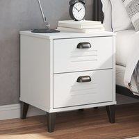 Berkfield Home Bedside Cabinet VIKEN White Engineered Wood