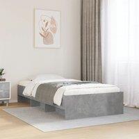 Berkfield Home Bed Frame without Mattress Concrete Grey 90x190cm Engineered Wood | Size: 90x190 cm