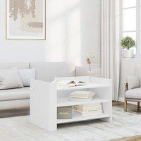 Berkfield Home Coffee Table White 80x50x50 cm Engineered Wood | Size: 80 x 50 x 50 cm