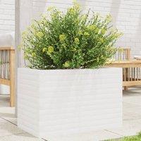 Berkfield Home Garden Planter White 70x40x45.5 cm Solid Wood Pine
