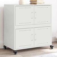Berkfield Home Sideboard White 68x39x72 cm Steel | Size: 68 x 39 x 72 cm