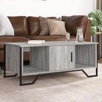 Berkfield Home Coffee Table Grey Sonoma 100x51x40 cm Engineered Wood | Size: 100 x 51 x 40 cm