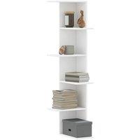 Berkfield Home Wall Corner Shelf White 36.5x36.5x140 cm Engineered Wood