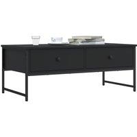 Berkfield Home Coffee Table Black 101x49x39.5 cm Engineered Wood