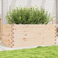 Berkfield Home Garden Planter 110x60x45.5 cm Solid Wood Pine in Brown