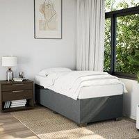 Berkfield Home Bed Frame without Mattress Dark Grey 90x190 cm Single Fabric