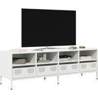 Berkfield Home TV Cabinet White 135x39x43.5 cm Cold-rolled Steel