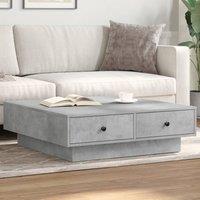 Berkfield Home Coffee Table Concrete Grey 90x90x28 cm Engineered Wood | Size: 90 x 90 x 28 cm