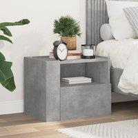 Berkfield Home Wall-mounted Bedside Cabinet Concrete Grey 45x30x35 cm | Size: 45 x 30 x 35 cm