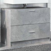 Berkfield Home Sink Cabinet Concrete Grey 78x37x59 cm Engineered Wood | Size: 78 x 37 x 59 cm