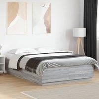Berkfield Home Bed Frame without Mattress Grey Sonoma 150x200 cm King Size