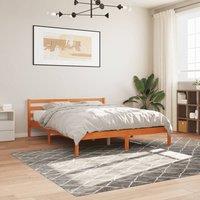 Berkfield Home Bed Frame without Mattress Wax Brown 200x200 cm Solid Wood Pine
