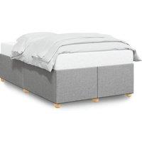 Bed Frame without Mattress Light Grey 120x190 cm Small Double Fabric